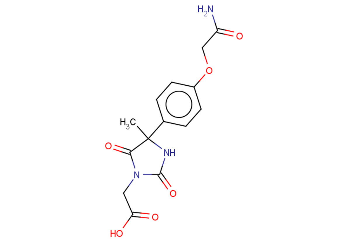 2-{4-[4-(carbamoylmethoxy)phenyl]-4-methyl-2,5-dioxoimidazolidin-1-yl}acetic acid