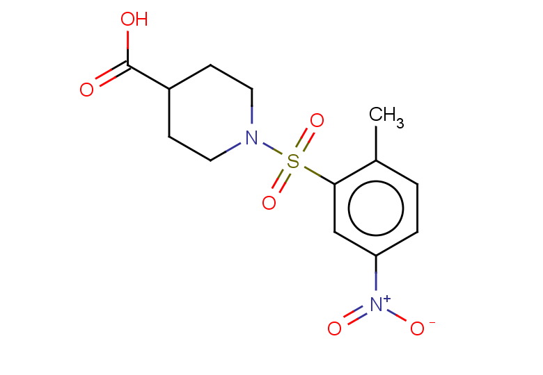 1-(2-methyl-5-nitrobenzenesulfonyl)piperidine-4-carboxylic acid