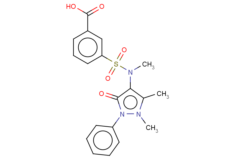 3-[(1,5-dimethyl-3-oxo-2-phenyl-2,3-dihydro-1H-pyrazol-4-yl)(methyl)sulfamoyl]benzoic acid