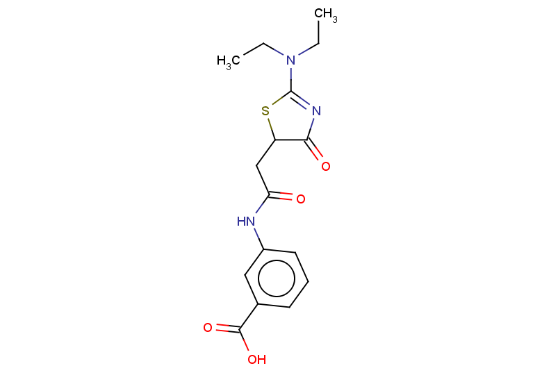 3-{2-[2-(diethylamino)-4-oxo-4,5-dihydro-1,3-thiazol-5-yl]acetamido}benzoic acid