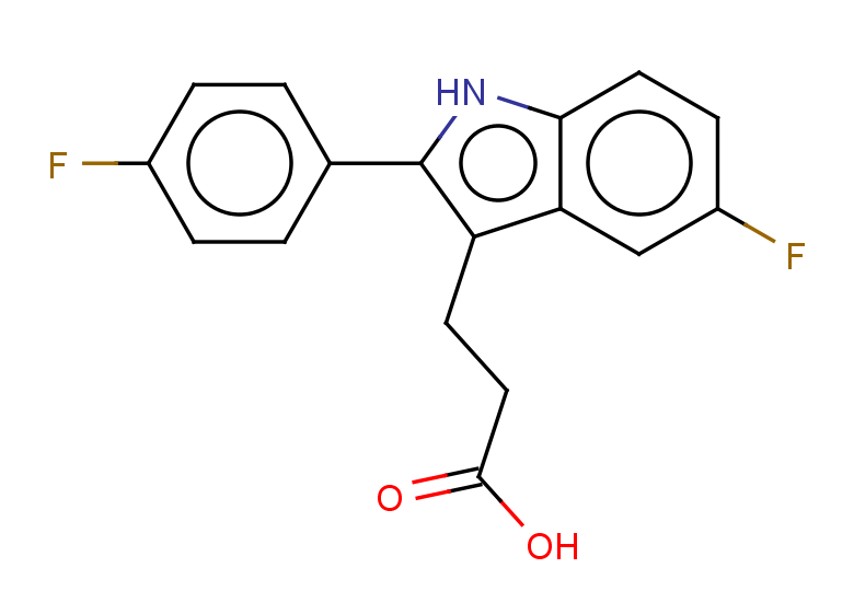 3-[5-fluoro-2-(4-fluorophenyl)-1H-indol-3-yl]propanoic acid