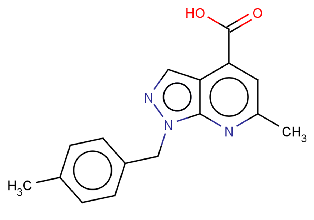 6-methyl-1-[(4-methylphenyl)methyl]-1H-pyrazolo[3,4-b]pyridine-4-carboxylic acid