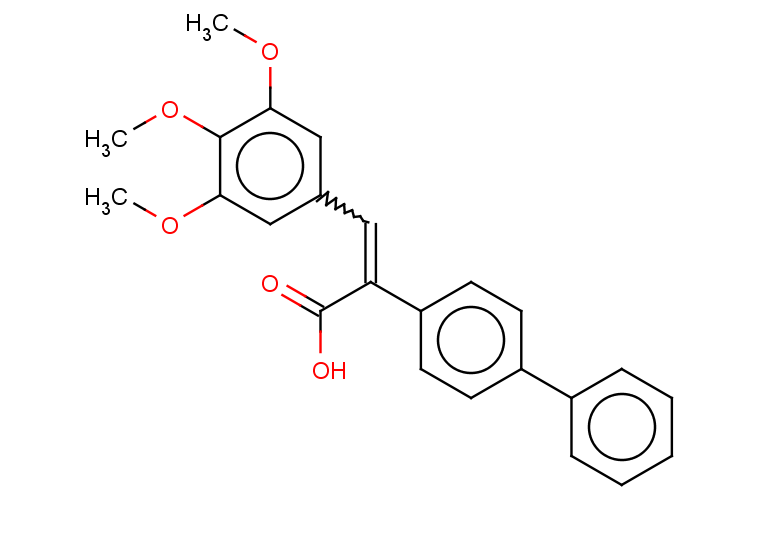 2-(4-phenylphenyl)-3-(3,4,5-trimethoxyphenyl)prop-2-enoic acid