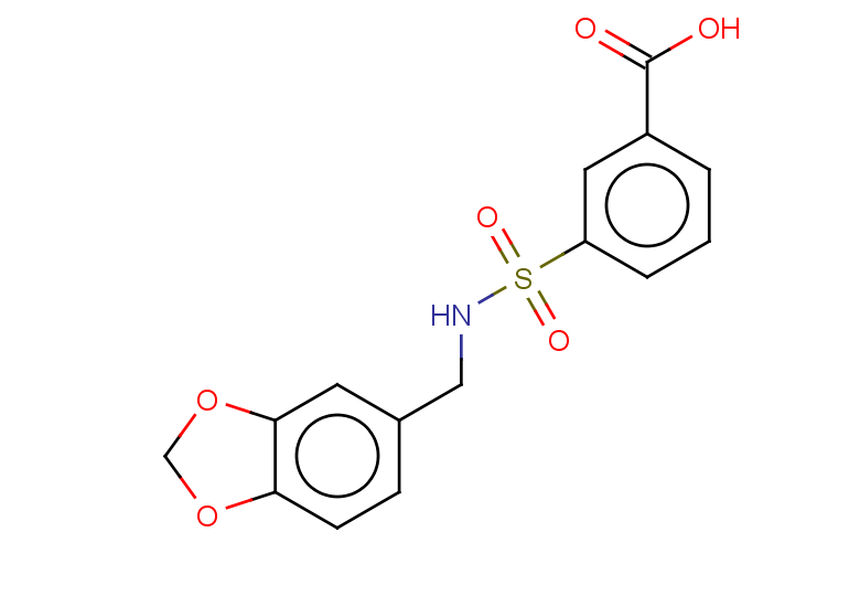 3-{[(1,3-dioxaindan-5-yl)methyl]sulfamoyl}benzoic acid