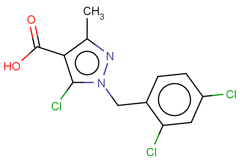 5-chloro-1-[(2,4-dichlorophenyl)methyl]-3-methyl-1H-pyrazole-4-carboxylic acid