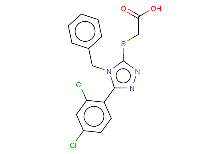 2-{[4-benzyl-5-(2,4-dichlorophenyl)-4H-1,2,4-triazol-3-yl]sulfanyl}acetic acid