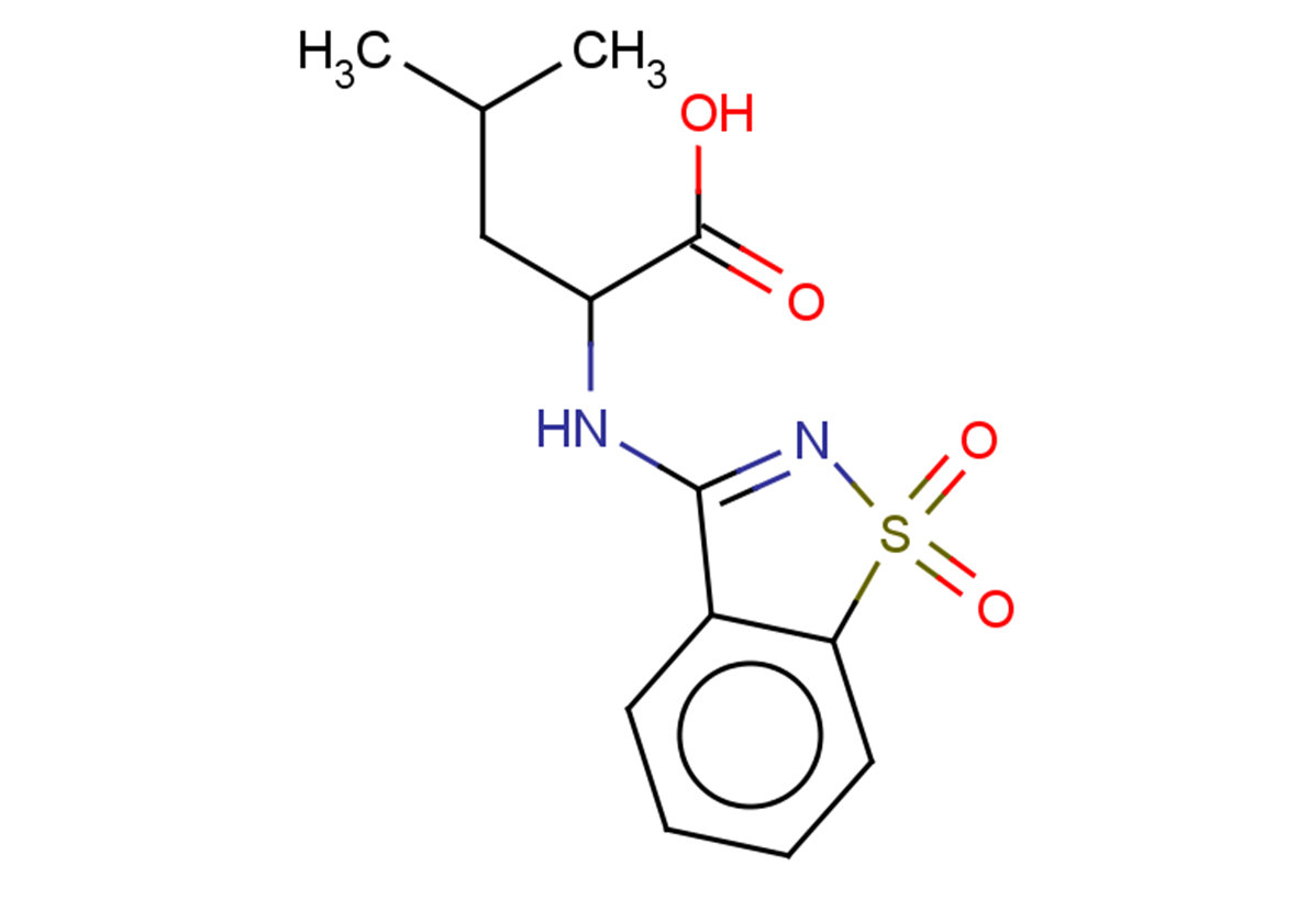 2-[(1,1-dioxo-1,2-benzothiazol-3-yl)amino]-4-methylpentanoic acid
