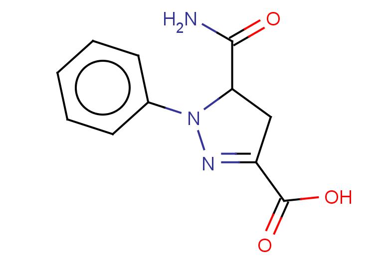 5-carbamoyl-1-phenyl-4,5-dihydro-1H-pyrazole-3-carboxylic acid