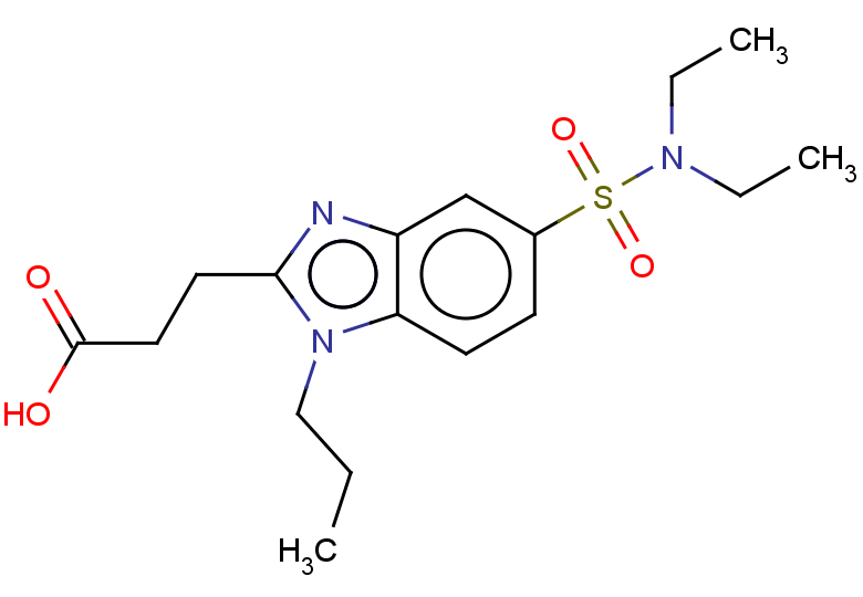 3-[5-(diethylsulfamoyl)-1-propyl-1H-1,3-benzodiazol-2-yl]propanoic acid