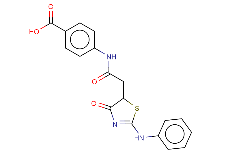 4-{2-[4-oxo-2-(phenylamino)-4,5-dihydro-1,3-thiazol-5-yl]acetamido}benzoic acid