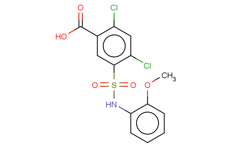 2,4-dichloro-5-[(2-methoxyphenyl)sulfamoyl]benzoic acid