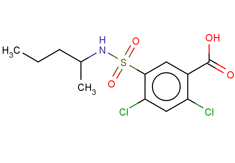 2,4-dichloro-5-[(pentan-2-yl)sulfamoyl]benzoic acid