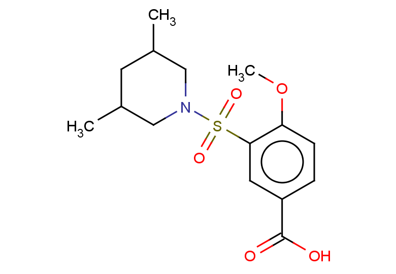 3-[(3,5-dimethylpiperidin-1-yl)sulfonyl]-4-methoxybenzoic acid