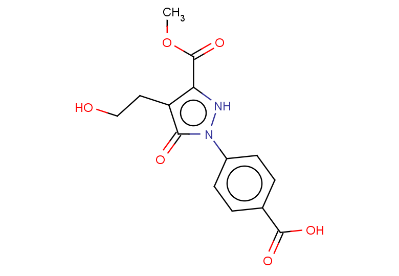 4-[4-(2-hydroxyethyl)-3-(methoxycarbonyl)-5-oxo-2,5-dihydro-1H-pyrazol-1-yl]benzoic acid