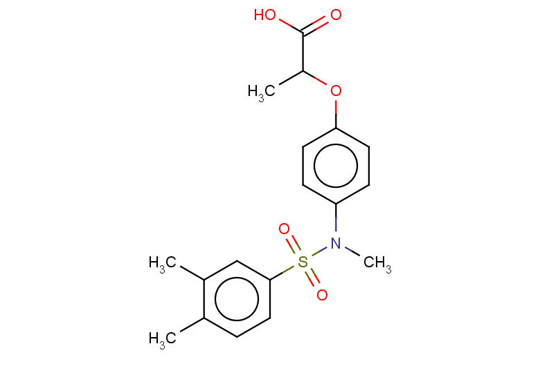 2-[4-(N-methyl3,4-dimethylbenzenesulfonamido)phenoxy]propanoic acid