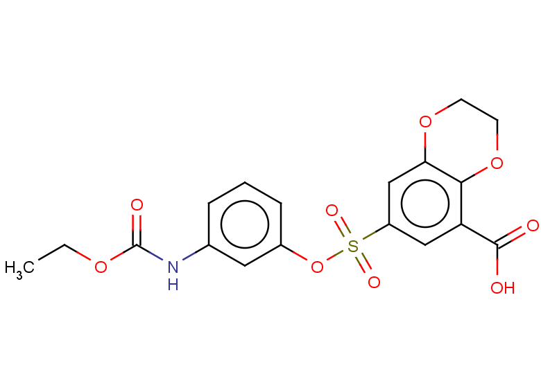 7-({3-[(ethoxycarbonyl)amino]phenoxy}sulfonyl)-2,3-dihydro-1,4-benzodioxine-5-carboxylic acid