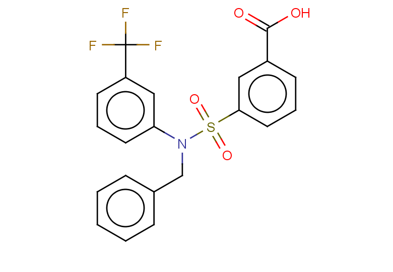 3-{benzyl[3-(trifluoromethyl)phenyl]sulfamoyl}benzoic acid