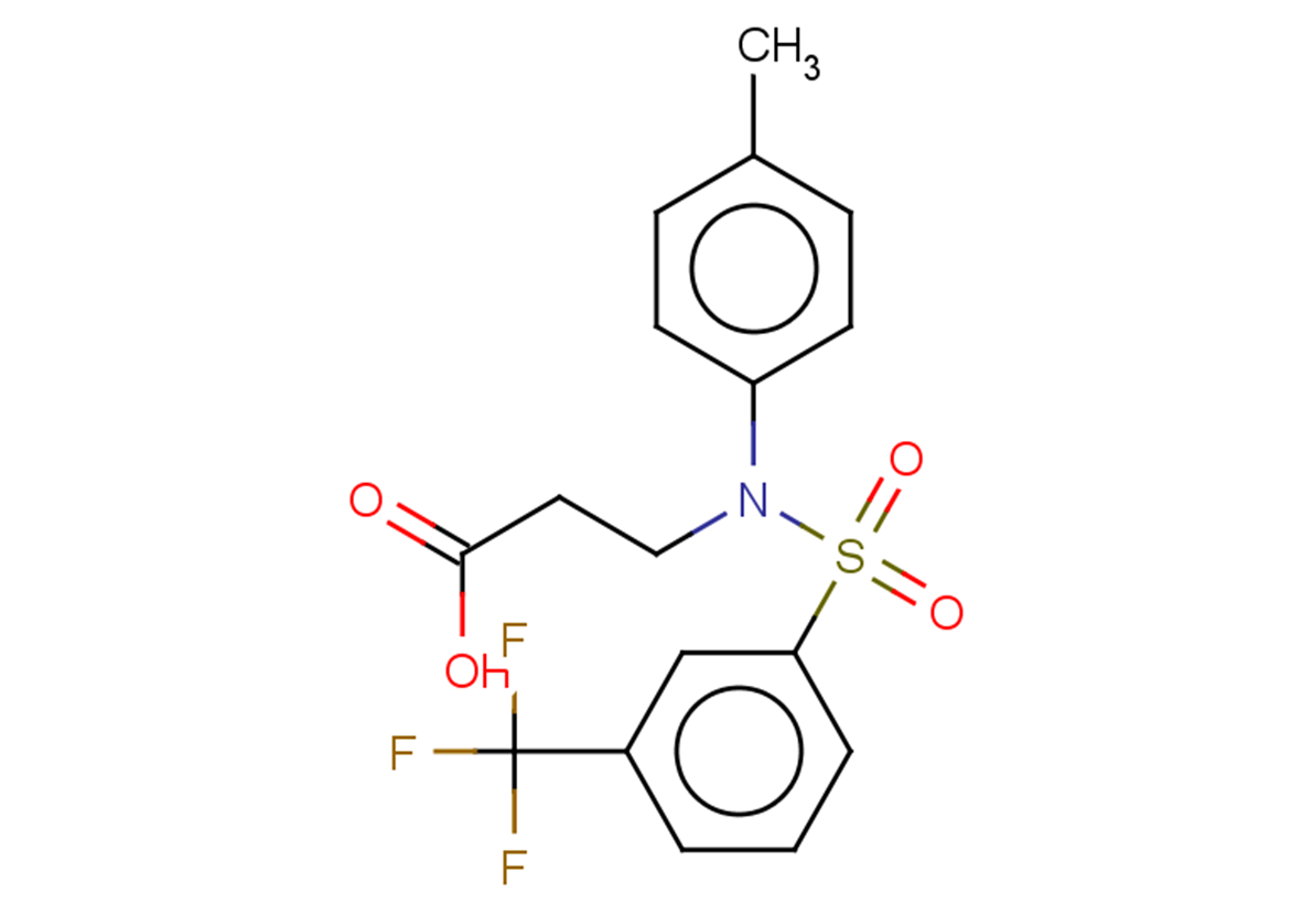 3-[N-(4-methylphenyl)3-(trifluoromethyl)benzenesulfonamido]propanoic acid