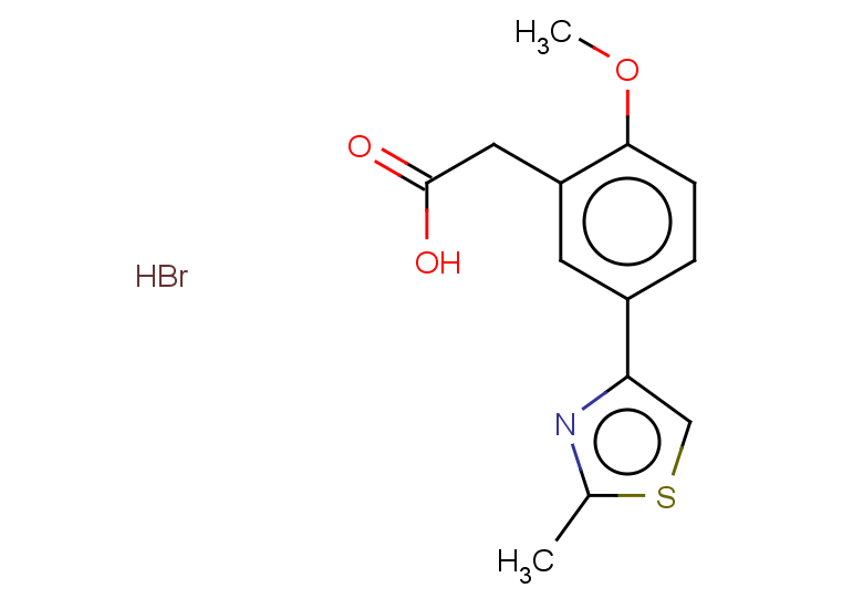 2-[2-methoxy-5-(2-methyl-1,3-thiazol-4-yl)phenyl]acetic acid hydrobromide