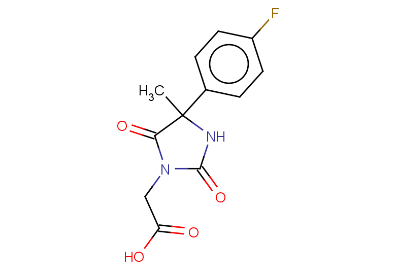 2-[4-(4-fluorophenyl)-4-methyl-2,5-dioxoimidazolidin-1-yl]acetic acid