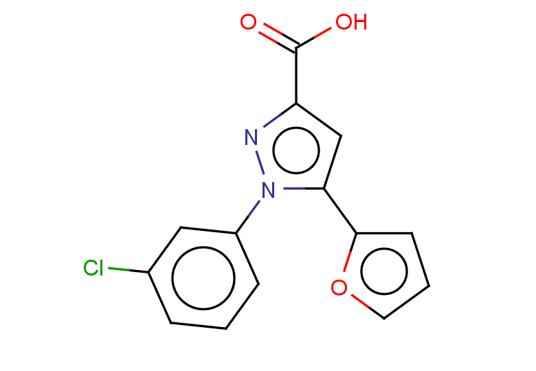 1-(3-chlorophenyl)-5-(furan-2-yl)-1H-pyrazole-3-carboxylic acid