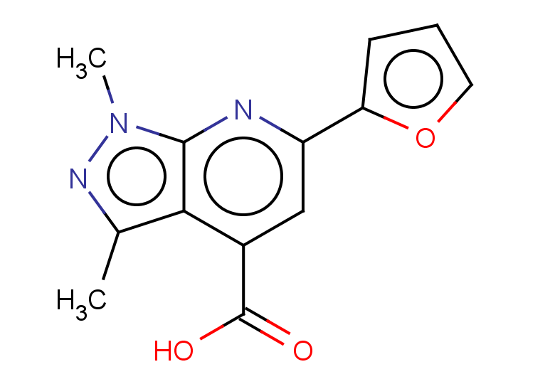 6-(furan-2-yl)-1,3-dimethyl-1H-pyrazolo[3,4-b]pyridine-4-carboxylic acid
