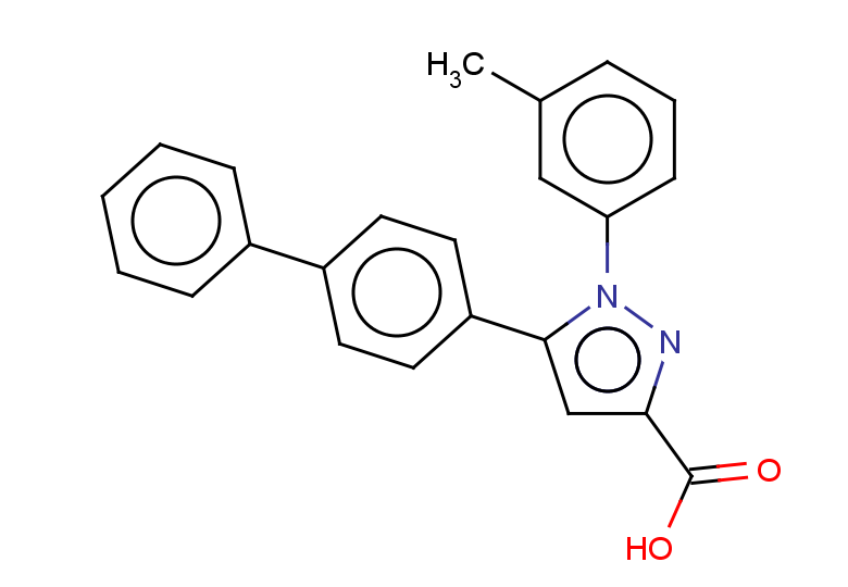 1-(3-methylphenyl)-5-(4-phenylphenyl)-1H-pyrazole-3-carboxylic acid