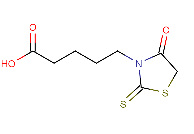 5-(4-oxo-2-sulfanylidene-1,3-thiazolidin-3-yl)pentanoic acid