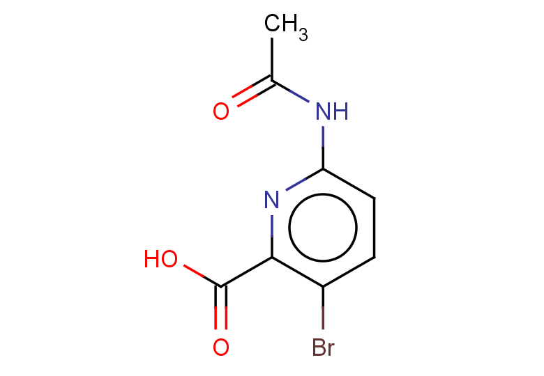 3-bromo-6-acetamidopyridine-2-carboxylic acid