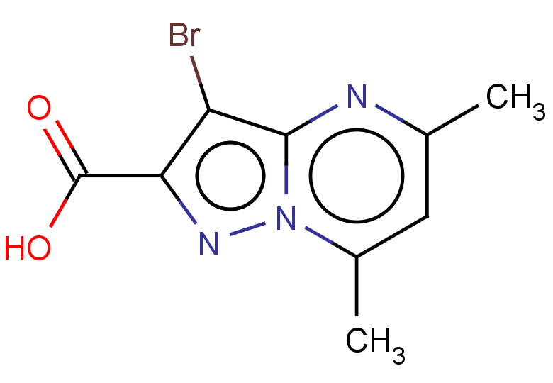 3-bromo-5,7-dimethylpyrazolo[1,5-a]pyrimidine-2-carboxylic acid