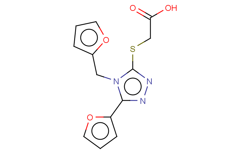 2-{[5-(furan-2-yl)-4-[(furan-2-yl)methyl]-4H-1,2,4-triazol-3-yl]sulfanyl}acetic acid