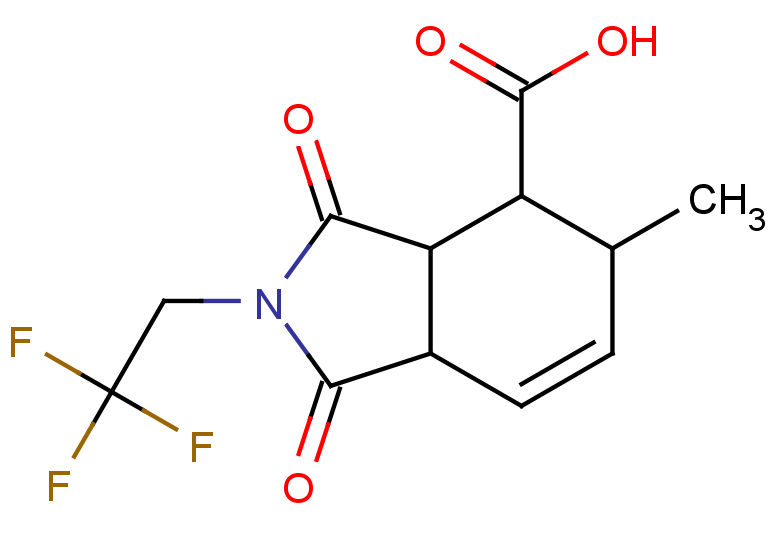 5-methyl-1,3-dioxo-2-(2,2,2-trifluoroethyl)-2,3,3a,4,5,7a-hexahydro-1H-isoindole-4-carboxylic acid