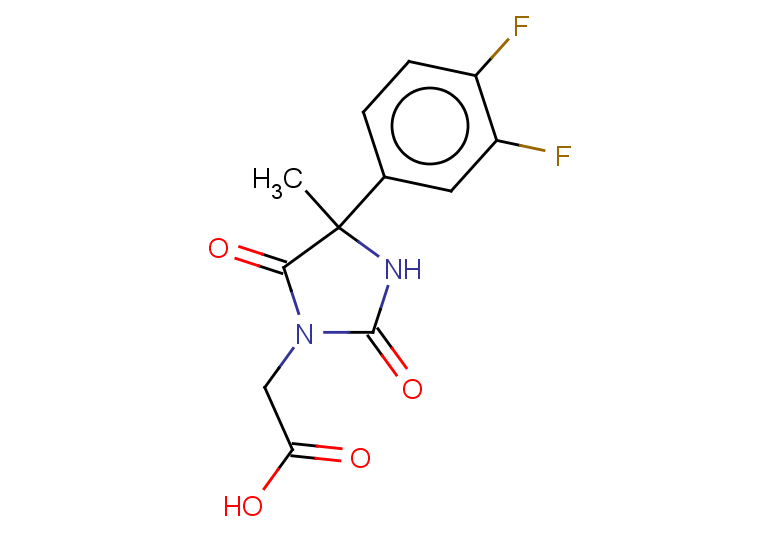 2-[4-(3,4-difluorophenyl)-4-methyl-2,5-dioxoimidazolidin-1-yl]acetic acid