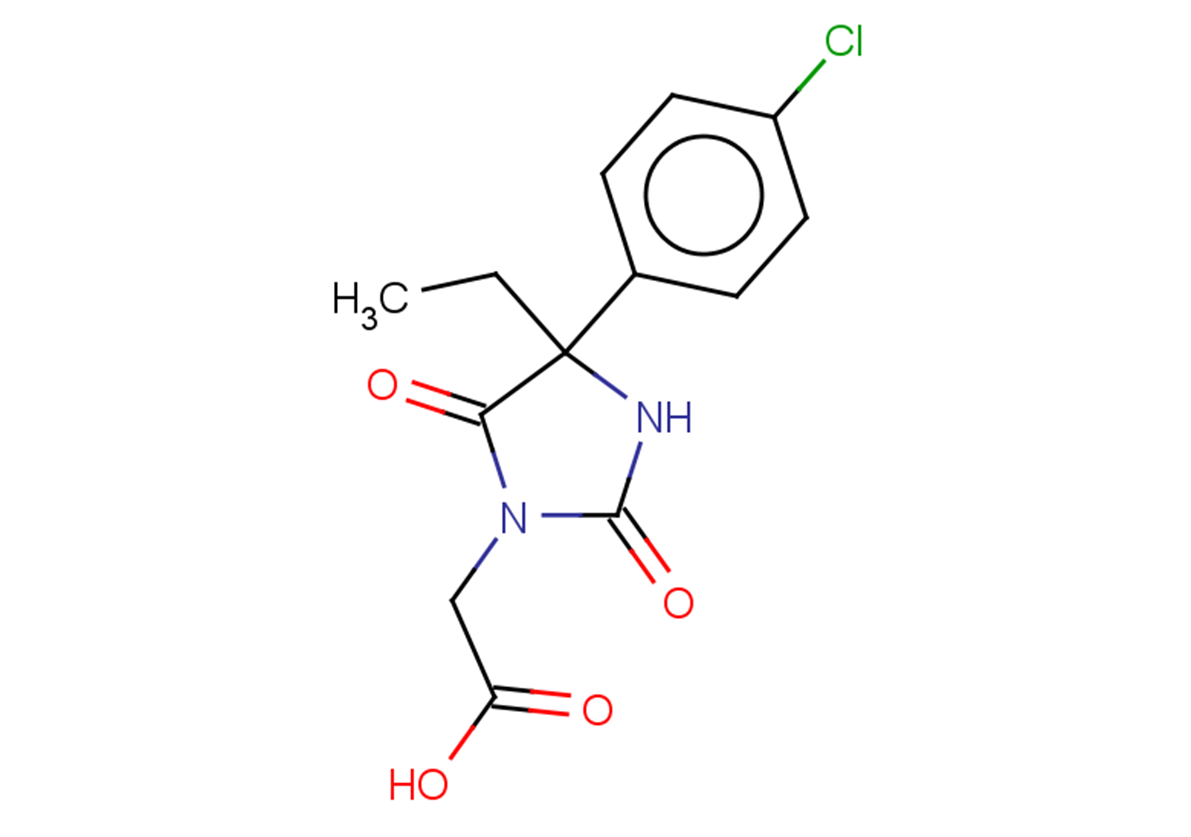 2-[4-(4-chlorophenyl)-4-ethyl-2,5-dioxoimidazolidin-1-yl]acetic acid