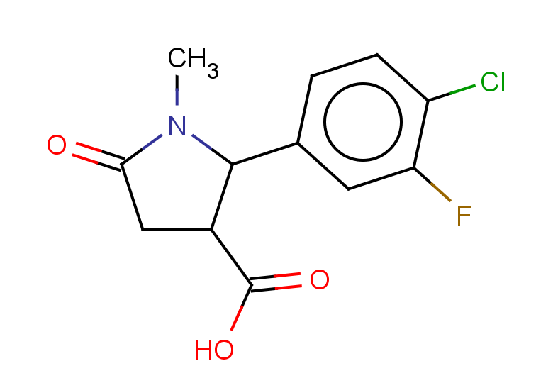 2-(4-chloro-3-fluorophenyl)-1-methyl-5-oxopyrrolidine-3-carboxylic acid, Mixture of diastereomers
