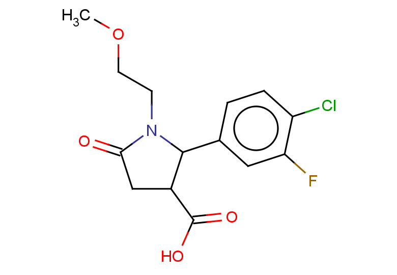 2-(4-chloro-3-fluorophenyl)-1-(2-methoxyethyl)-5-oxopyrrolidine-3-carboxylic acid, Mixture of diastereomers