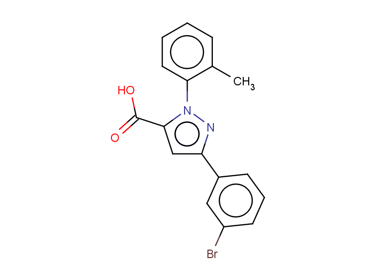 3-(3-bromophenyl)-1-(2-methylphenyl)-1H-pyrazole-5-carboxylic acid