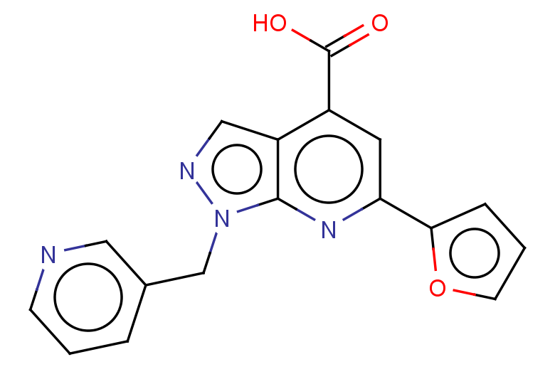 6-(furan-2-yl)-1-(pyridin-3-ylmethyl)-1H-pyrazolo[3,4-b]pyridine-4-carboxylic acid