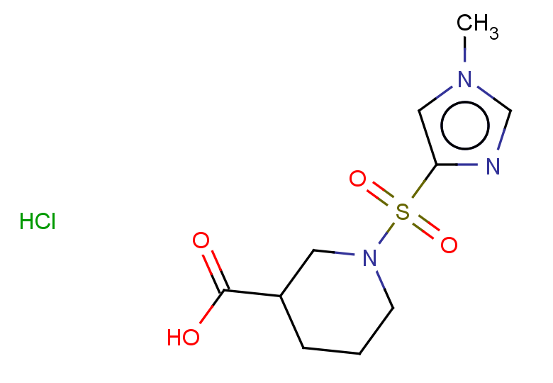 1-[(1-methyl-1H-imidazol-4-yl)sulfonyl]piperidine-3-carboxylic acid hydrochloride