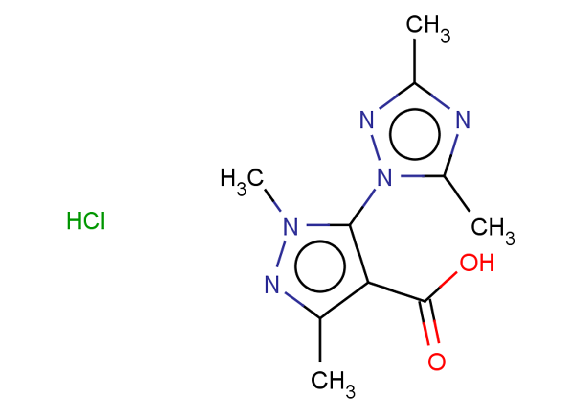 5-(dimethyl-1H-1,2,4-triazol-1-yl)-1,3-dimethyl-1H-pyrazole-4-carboxylic acid hydrochloride