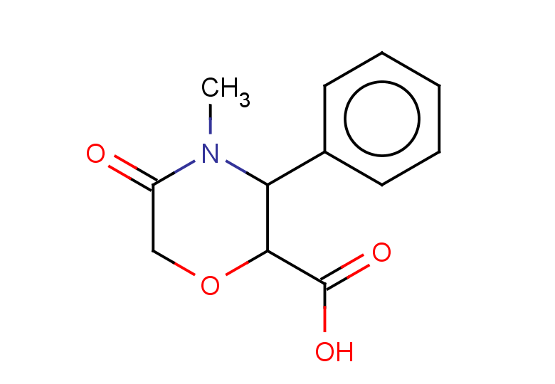 4-methyl-5-oxo-3-phenylmorpholine-2-carboxylic acid, Mixture of diastereomers