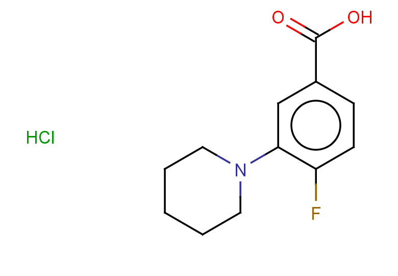4-fluoro-3-(piperidin-1-yl)benzoic acid hydrochloride