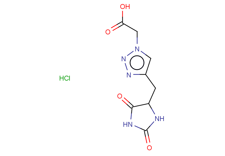 2-{4-[(2,5-dioxoimidazolidin-4-yl)methyl]-1H-1,2,3-triazol-1-yl}acetic acid hydrochloride