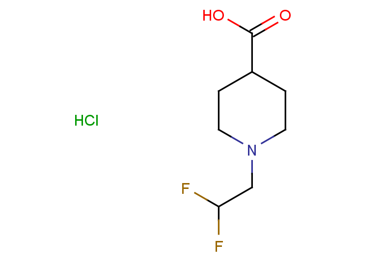 1-(2,2-difluoroethyl)piperidine-4-carboxylic acid hydrochloride