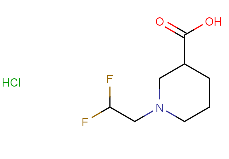 1-(2,2-difluoroethyl)piperidine-3-carboxylic acid hydrochloride