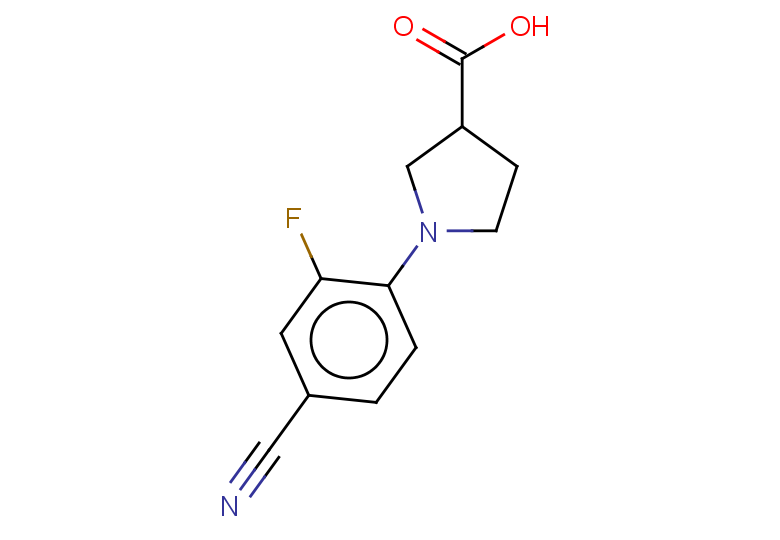 1-(4-cyano-2-fluorophenyl)pyrrolidine-3-carboxylic acid