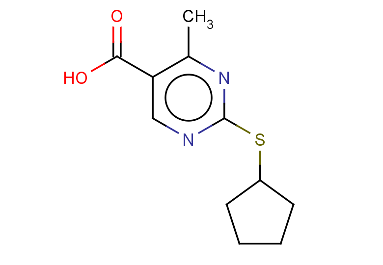 2-(cyclopentylsulfanyl)-4-methylpyrimidine-5-carboxylic acid