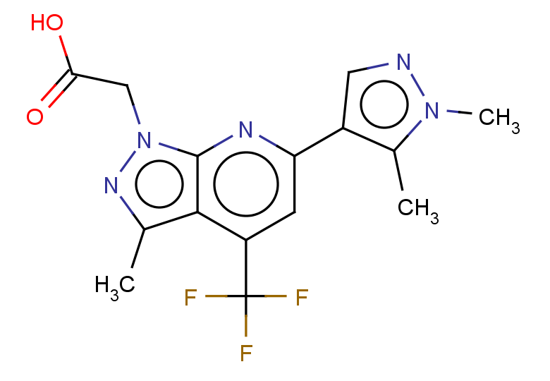 2-[6-(1,5-dimethyl-1H-pyrazol-4-yl)-3-methyl-4-(trifluoromethyl)-1H-pyrazolo[3,4-b]pyridin-1-yl]acetic acid