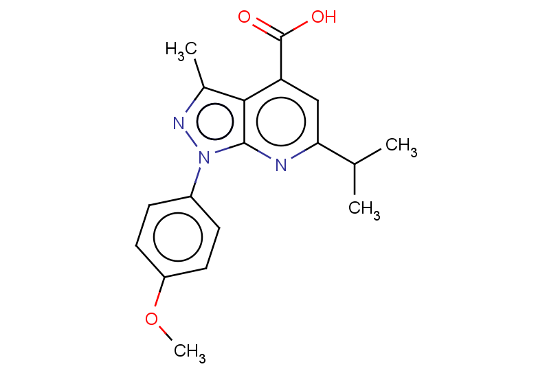 1-(4-methoxyphenyl)-3-methyl-6-(propan-2-yl)-1H-pyrazolo[3,4-b]pyridine-4-carboxylic acid
