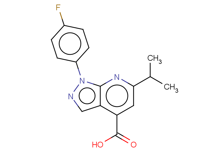 1-(4-fluorophenyl)-6-(propan-2-yl)-1H-pyrazolo[3,4-b]pyridine-4-carboxylic acid